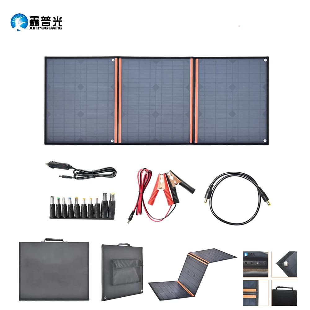 XINPUGUANG Panneau Solaire Portable 50W Chargeur Solaire Pliable Monocristallin100W 150w 200W charge