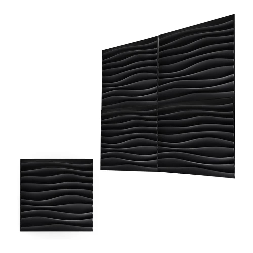 KUUChain JO-Panneaux Muraux Décoratifs Texturés 3D en PVC, pour Décoration Murale Intérieure, Salon,