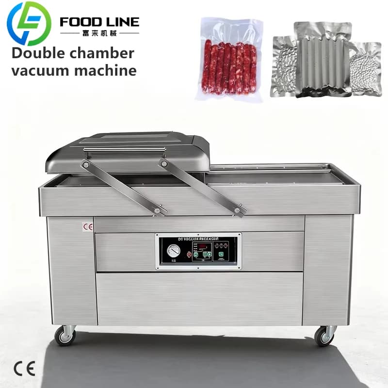 Machine d'emballage sous vide à double chambre 600 pour viande, scelleuse sous vide pour poulet, usa