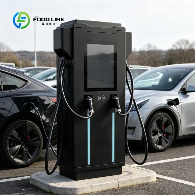 Station de recharge rapide DC personnalisée pour véhicules électriques, double borne, commerciale, 6