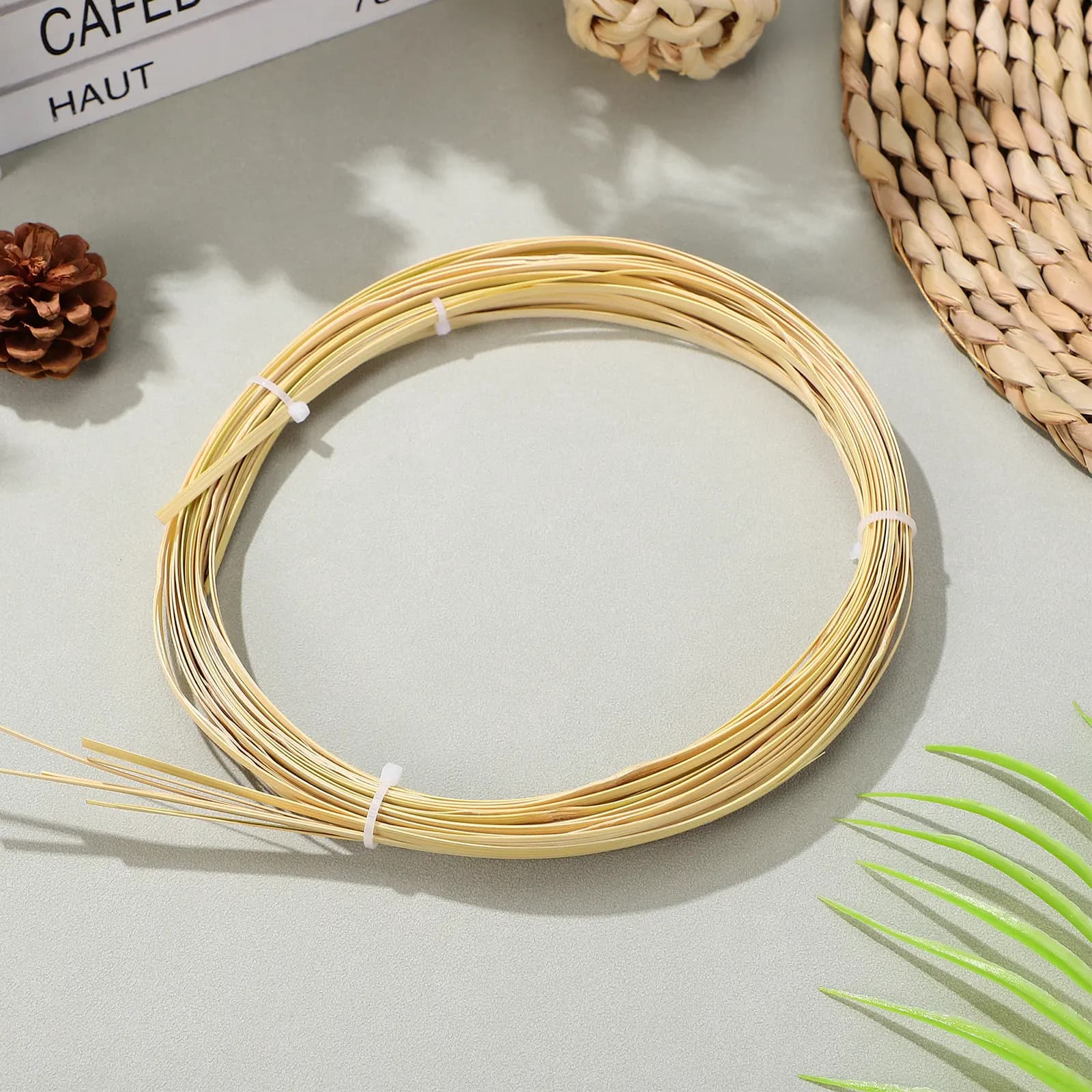 Bandes de bambou 21M, 3mm de large, 0,4mm d'épaisseur, matériau durable pour le bricolage, tressage 