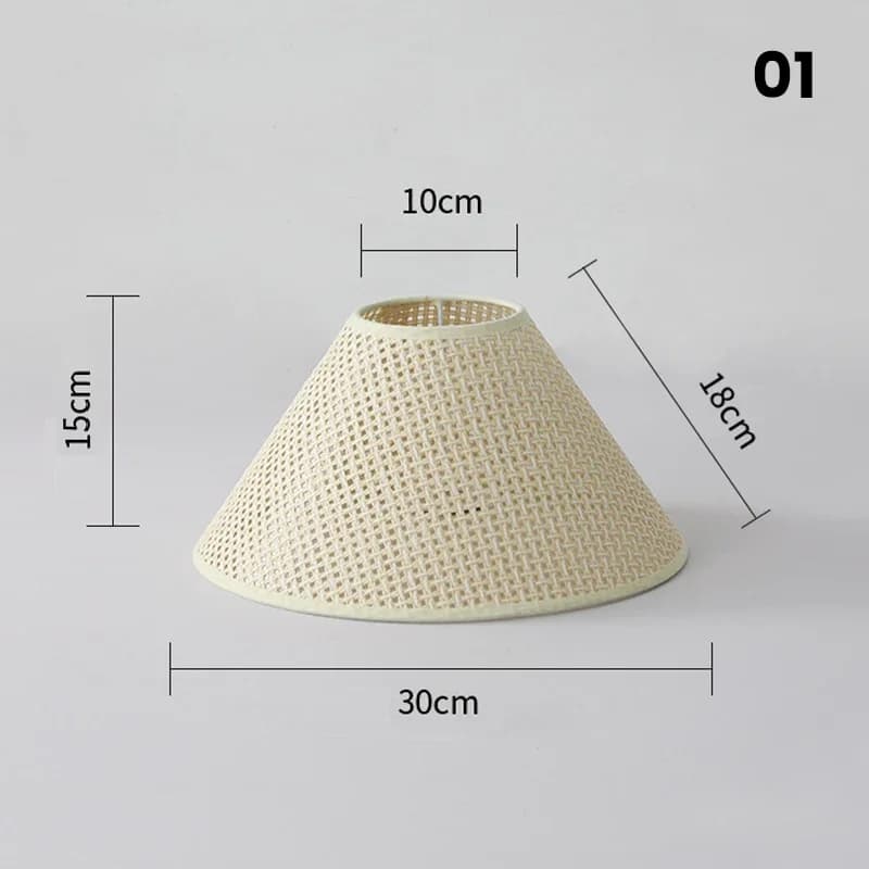 E27 rotin tissé à la main couvercle de lampe rotin lampe housse de protection rétro rotin abat-jour 
