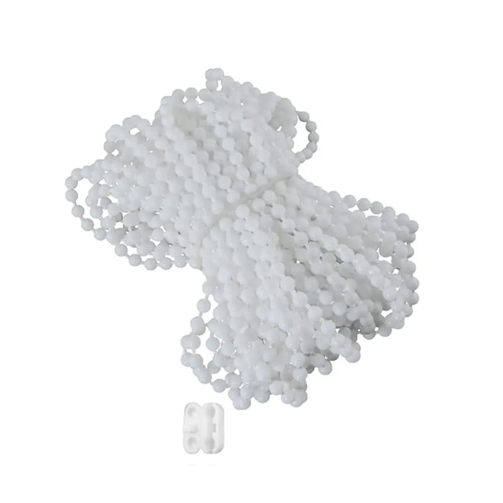 Accessoires pour rideaux romains blancs avec connecteurs, chaîne de rideau à enrouleur, chaîne perlé