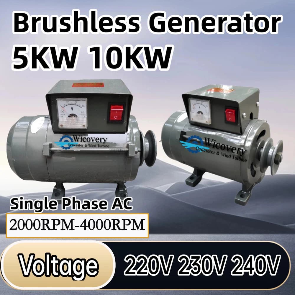 Générateur à aimant permanent à énergie nouvelle 5KW 3500W 220V, alternateur monophasé, dynamo, géné
