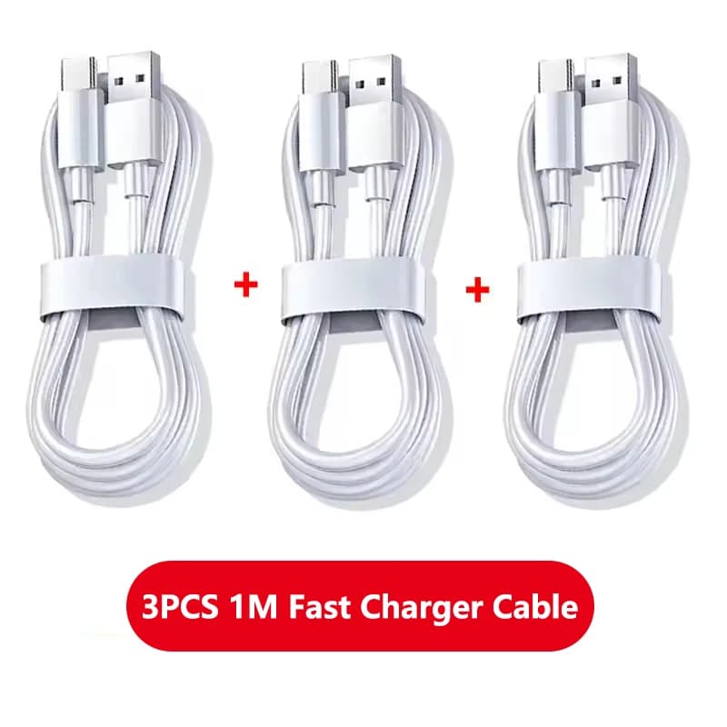 3 pièces 100W 6A câble de chargeur Super rapide rapide USB Type C cordon de données de charge charge
