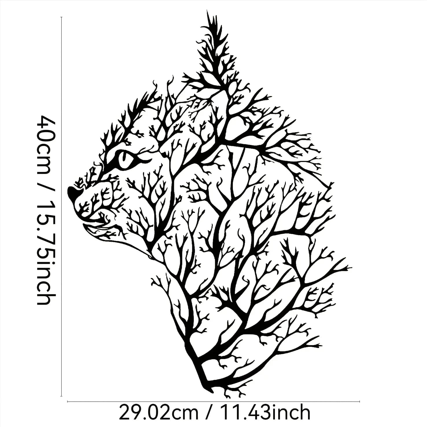Charmant art mural en métal chat et arbre – Décor minimaliste pour chambre à coucher, salon, bureau 