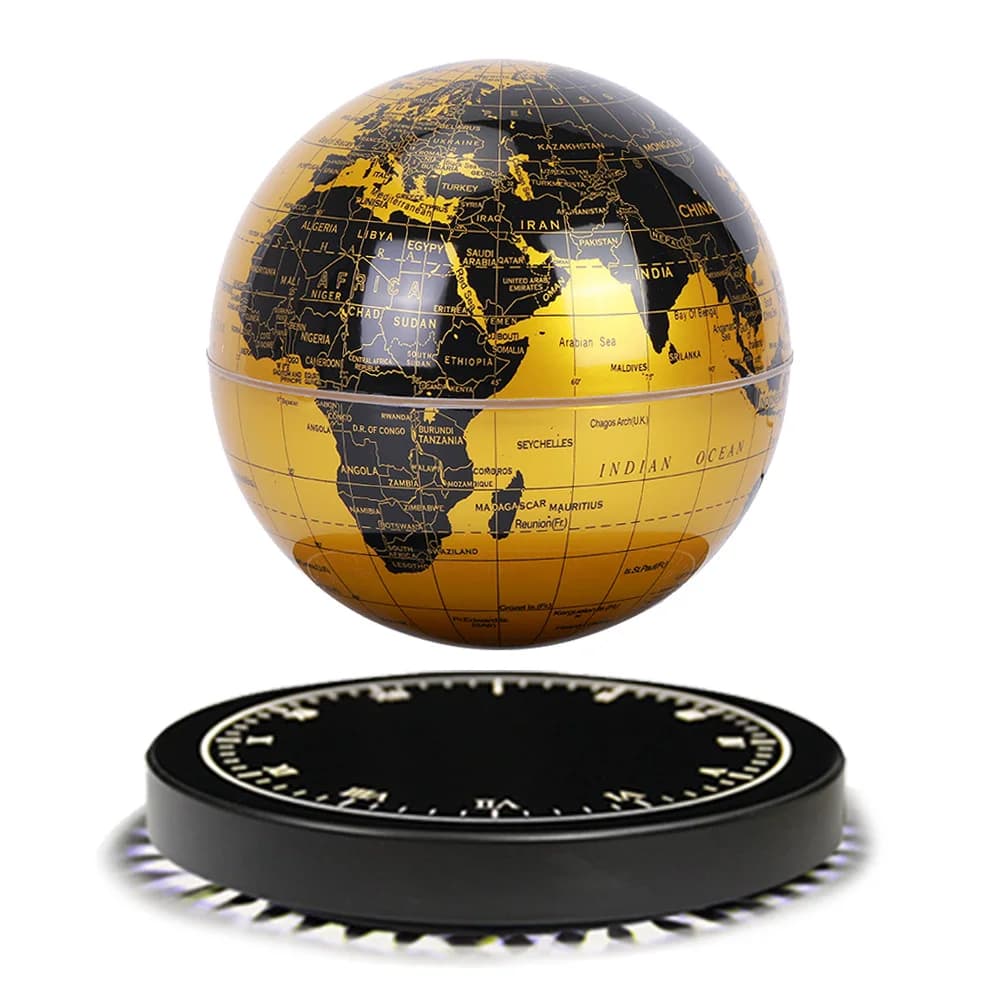 Veilleuse LED flottante à droitation magnétique, globe 3D Shoous Self, rotation résistante à 360, bu