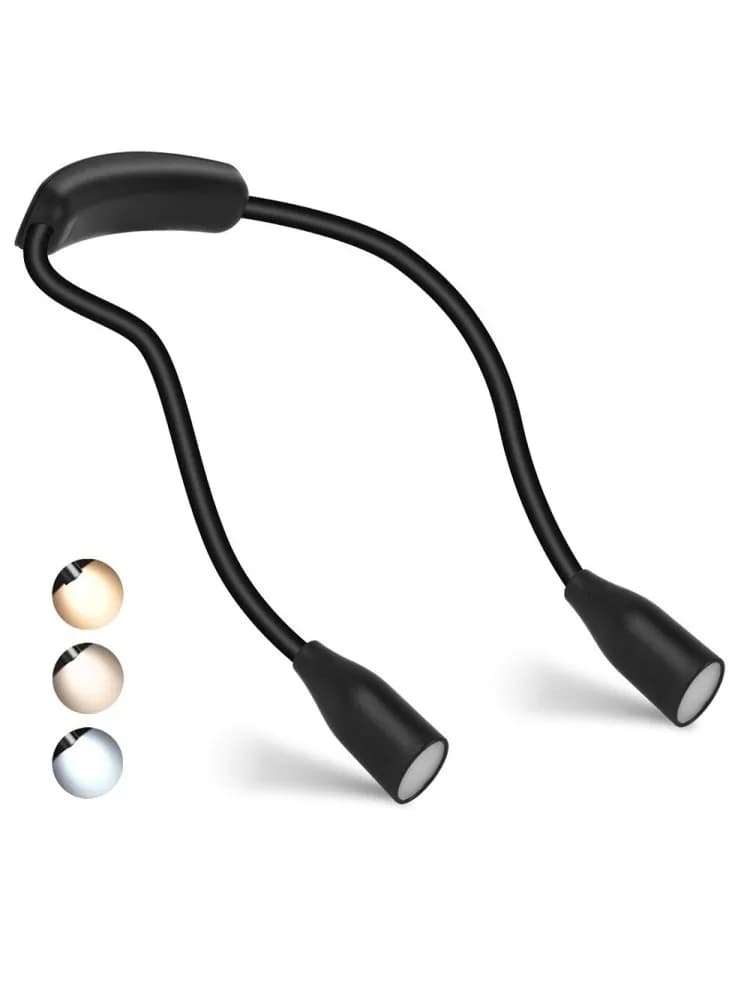 Lampe de lecture LED rechargeable par USB 360 °   Lampe de lecture à bras Flexible, lampe de cou pou