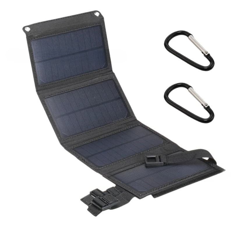 Panneau solaire pliable 4 voies, 20W par heure, chargeur rapide portable USB 5V DC, batterie externe