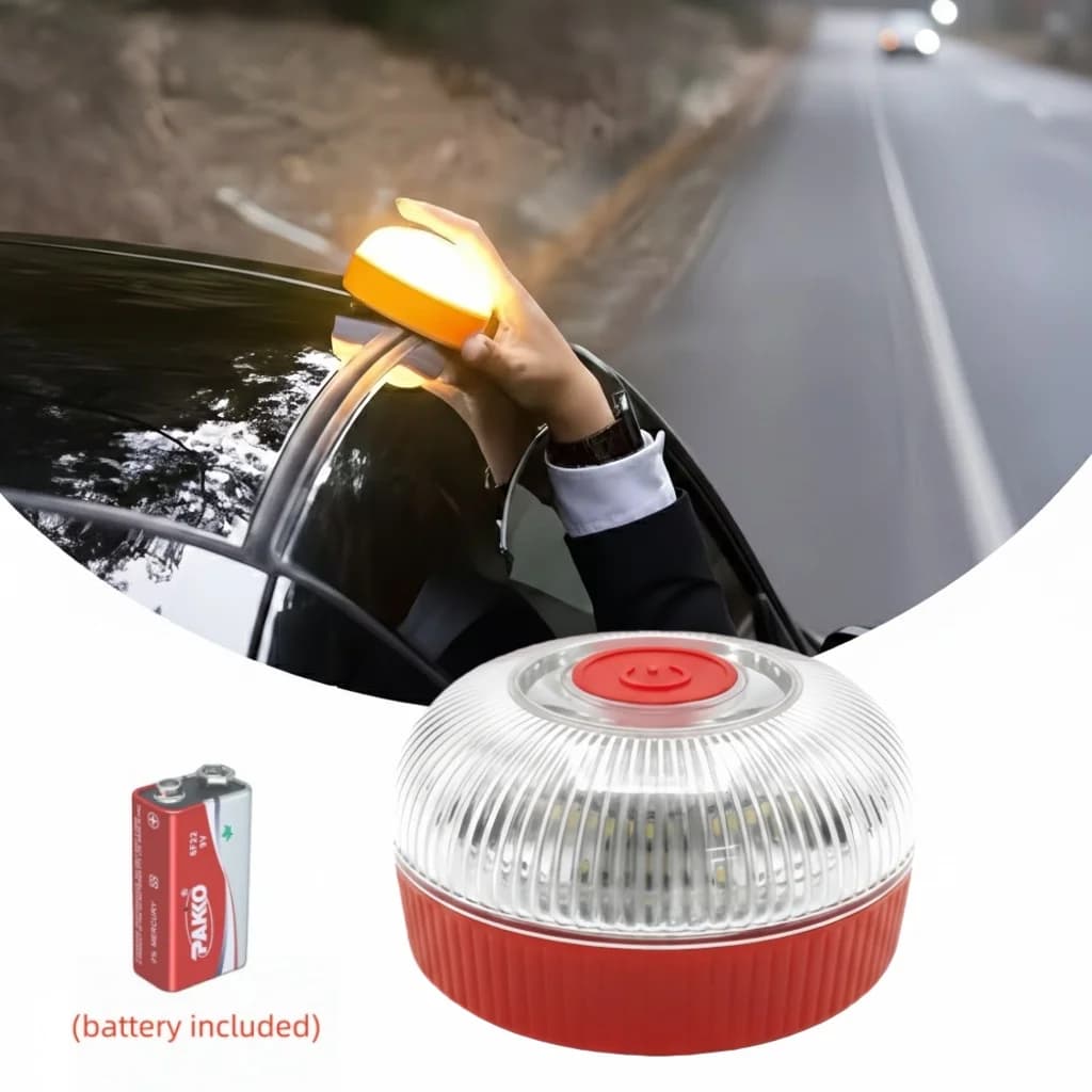 V16 Espagne – Feu de signalisation d'urgence LED clignotant, rechargeable/à piles, à induction magné