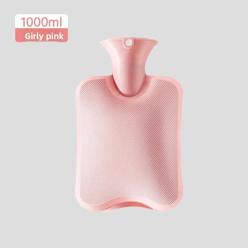 Bouteille d'eau chaude pour femmes avec housse en peluche douce, chauffe-mains sûr et antidéflagrant
