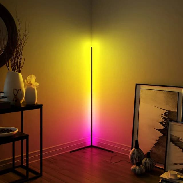 Lampadaire LED RGB avec télécommande, application Tuya, commande vocale, décoration d'intérieur, Com