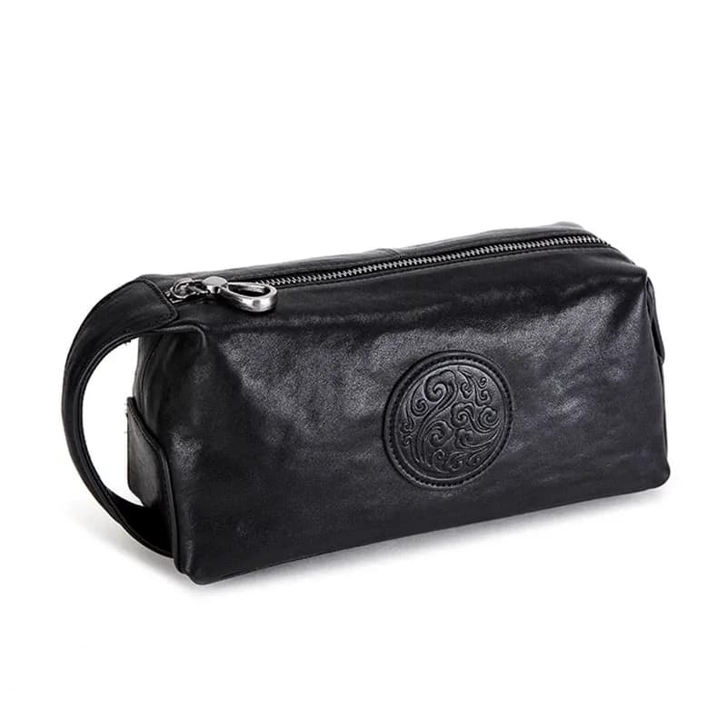 Portefeuille en cuir véritable pour homme, sac à main en cuir de vachette de luxe, sac à main pratiq