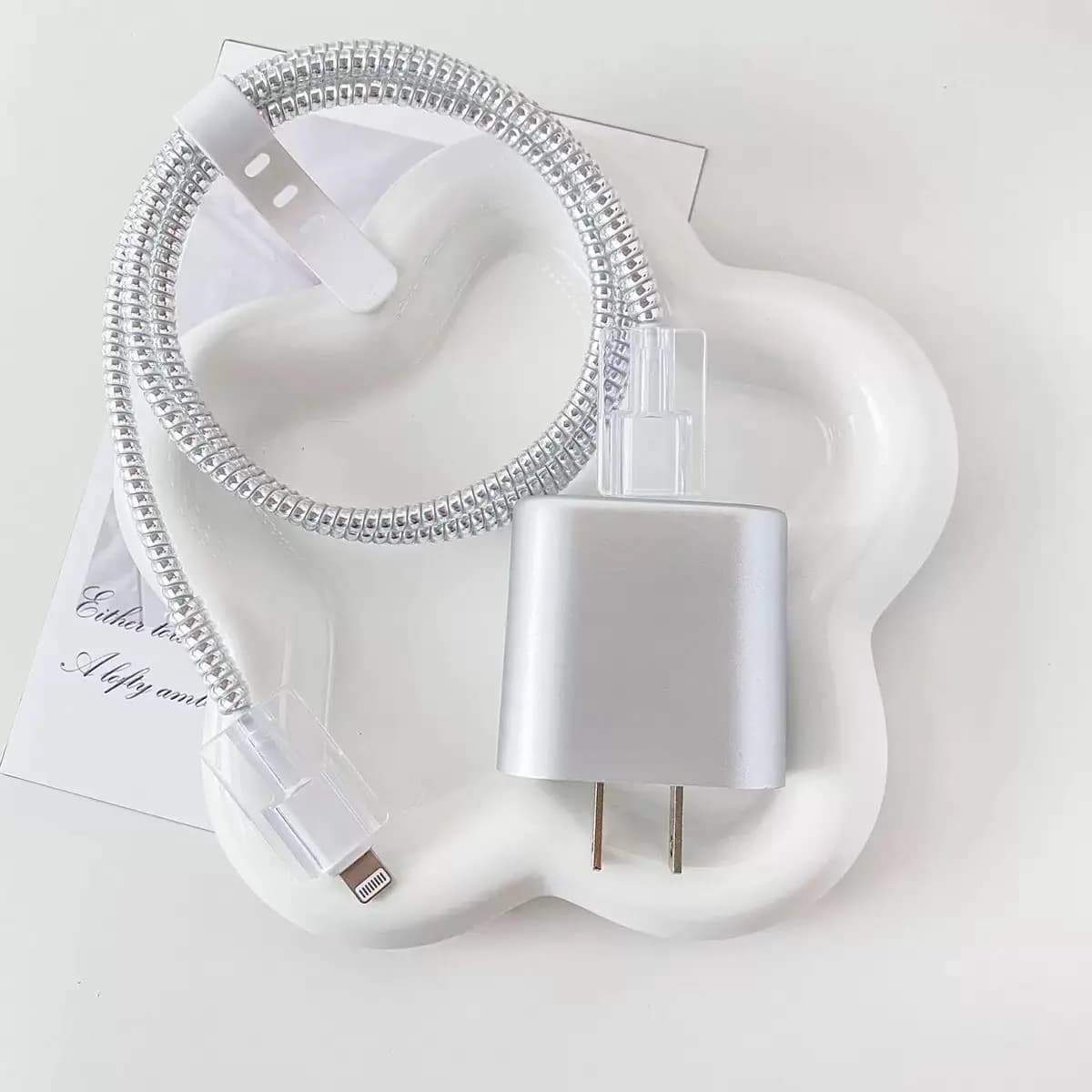 Étui de chargeur Transparent mignon pour IPhone 11 12 13 14 15 18W/20W, housse de Protection de Char