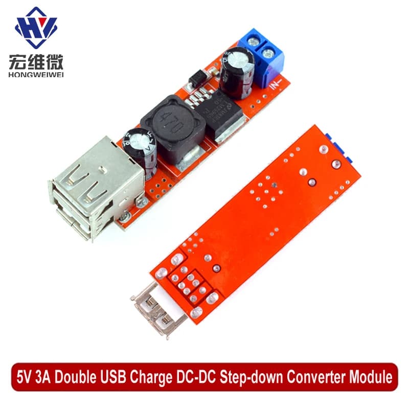 Module de convertisseur abaisseur de Charge USB Double DC 6V-40V à 5V 3A pour chargeur de véhicule L