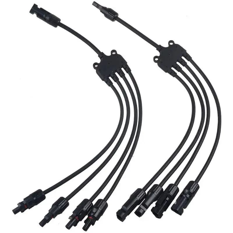Adaptateur de branche en Y de style solaire 4Y, connecteur photovoltaïque, câble de panneau mâle et 