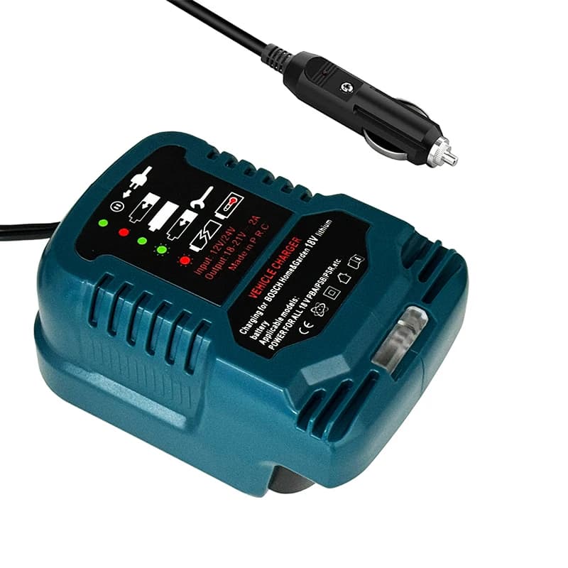 Mini chargeur de voiture pour batterie Li-ion Bosch 18V, chargeur Portable, prise allume-cigare avec
