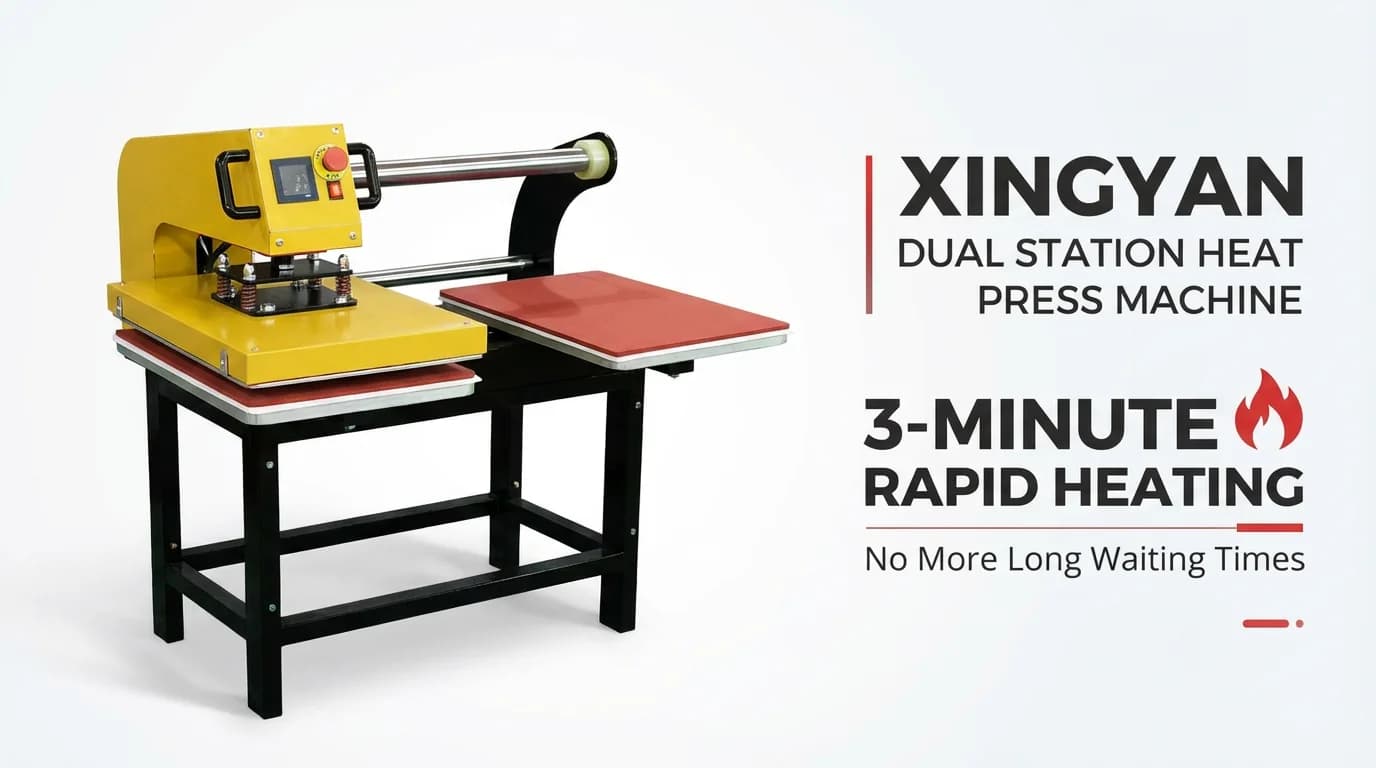 Presse à chaud automatique pneumatique grand format 40*60cm à double station pour T-shirts, certifié