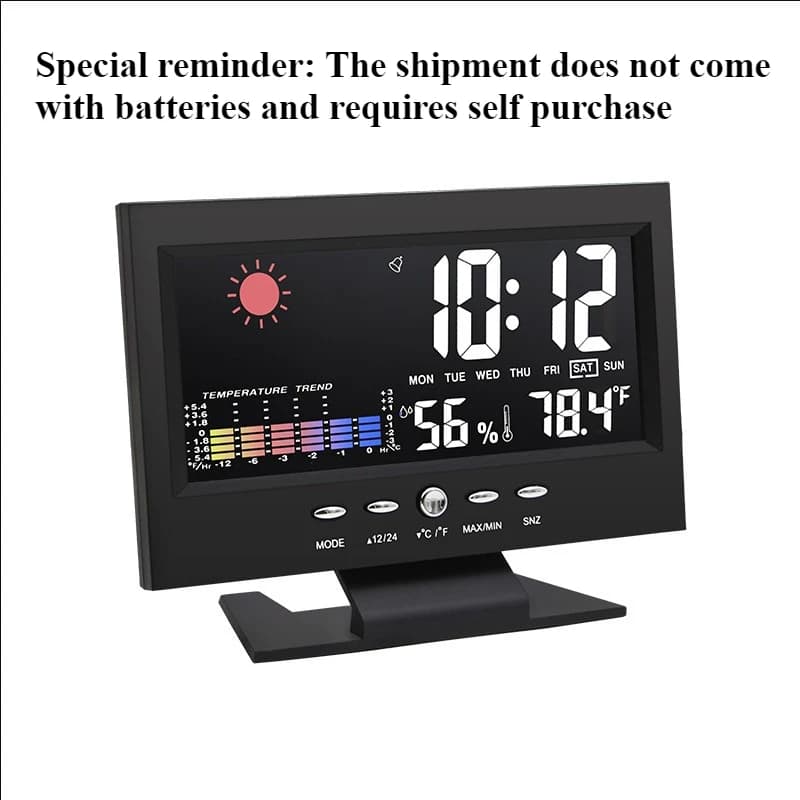 Réveil électronique réveil numérique Station météo temps température humidité affichage horloge avec