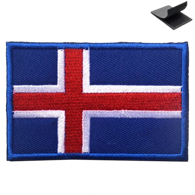 Pays nordiques drapeau crochet et boucle patchs islande norvège suède danemark finlande bannière cou
