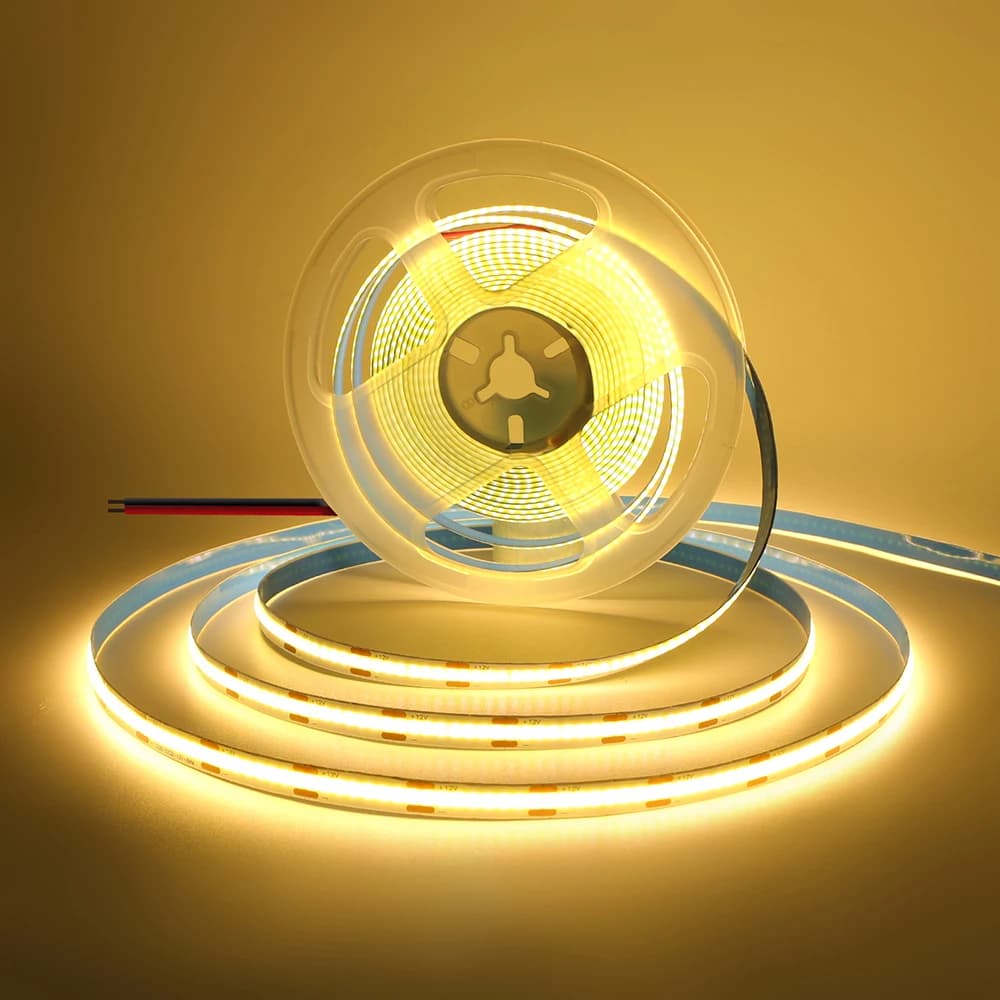 Bande lumineuse LED COB PCB, 3mm, 5mm, 8mm, 5V, 12V, 24V, 320 diodes/m, bande Flexible haute luminos