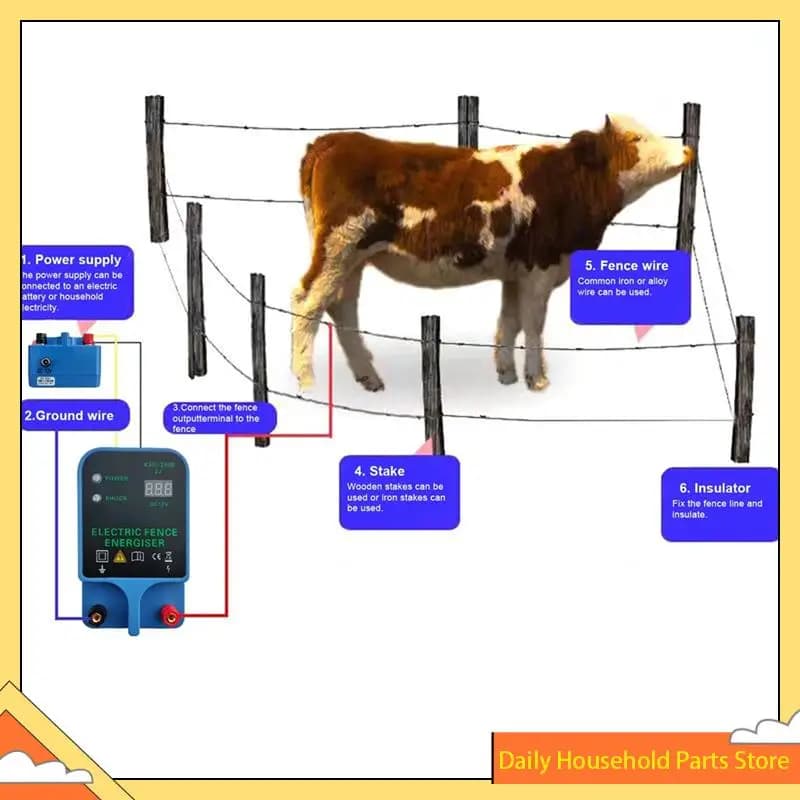 10Km ferme électrique volaille équipements Portable puissance panneau solaire clôture électrique mét