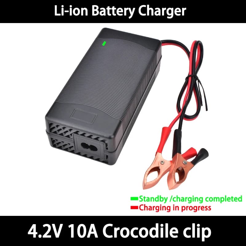 Chargeur Li-ion DC 4.2V 10A AC 100-240V DC chargeur intelligent 4.2 V Volt pour 3.6V 3.7V 1S Li-ion 