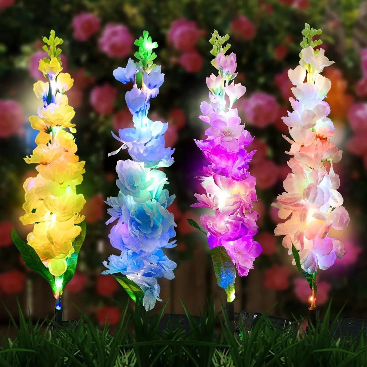 Lampes solaires de jardin, lumière solaire étanche améliorée pour la décoration de jardin de fête, d