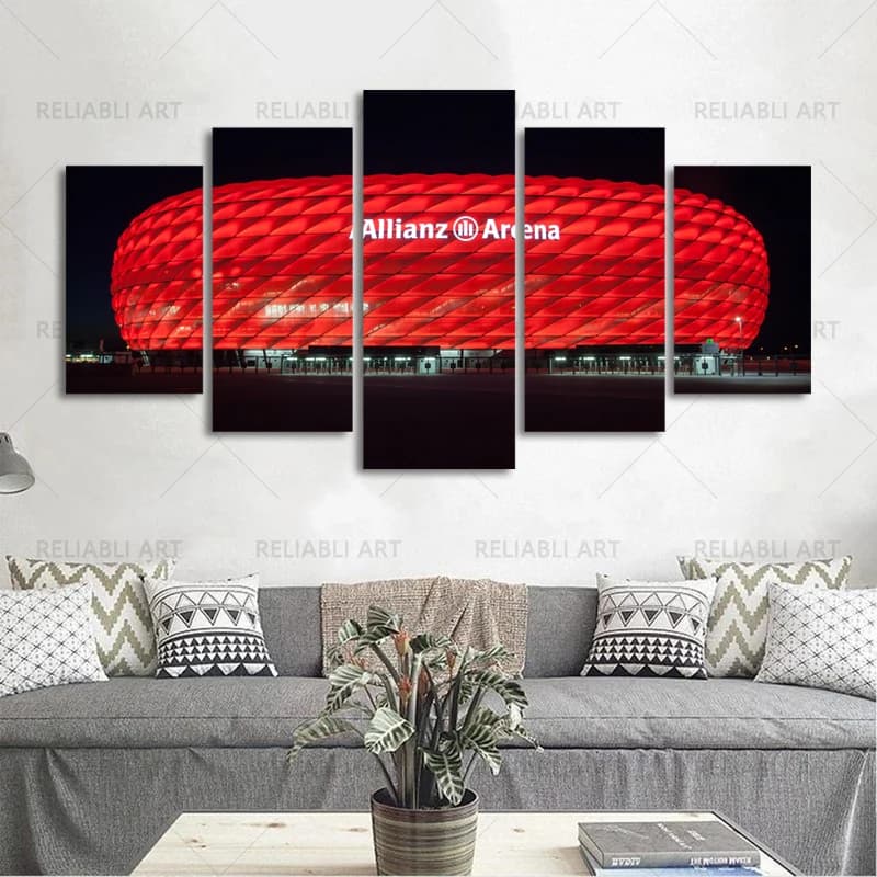 5 panneaux Bayern Munich Allianz Arena mur Art photos affiches toile peinture décoration salon décor