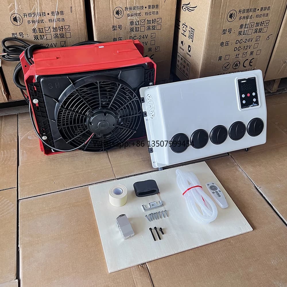 Climatiseur de stationnement 12V/24V DC en gros, boîtier en plastique léger, climatisation automobil
