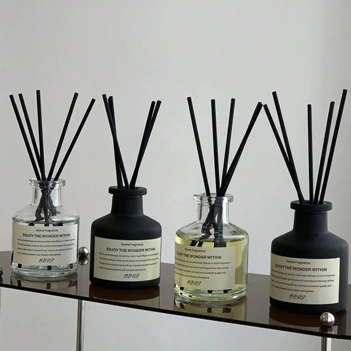 Huile essentielle d'aromathérapie sans flamme, parfum de jasmin de Freesia avec bâton diffuseur de r