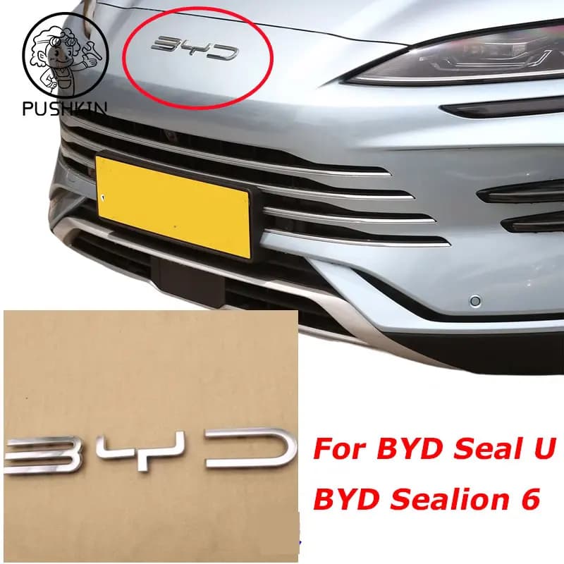 Badge emblème de pare-chocs avant de voiture, accessoires avec Logo BYD SEALION 6 Song Plus DMI EV B