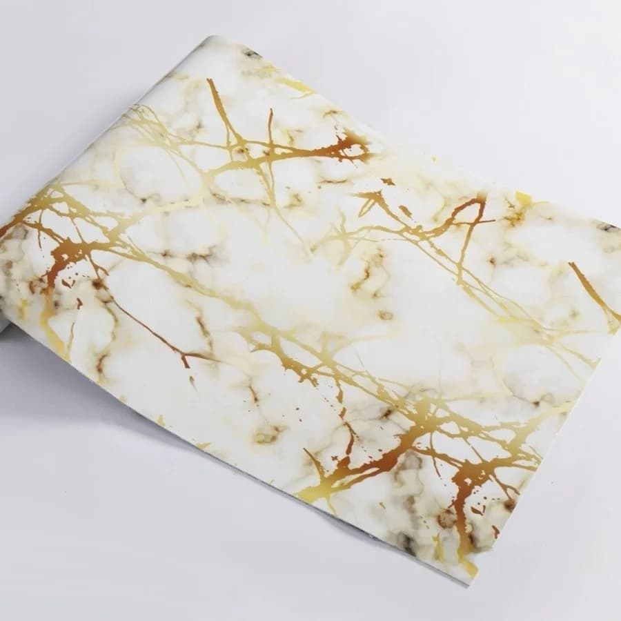 Autocollants muraux Texture marbre, papier peint en mousse épais et résistant à l'usure, panneau mur