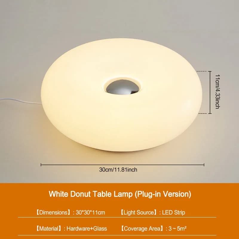 Lampe murale LED nordique, Design créatif en forme de beignet, interrupteur tactile, gradation conti