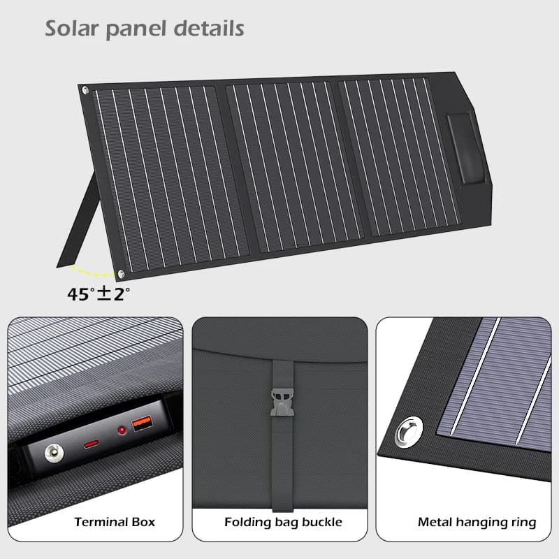 Panneau Solaire Flexible et Pliable à Puissances Multiples (2000W, 1500W, 1000W, 500W) 12V Haute Eff