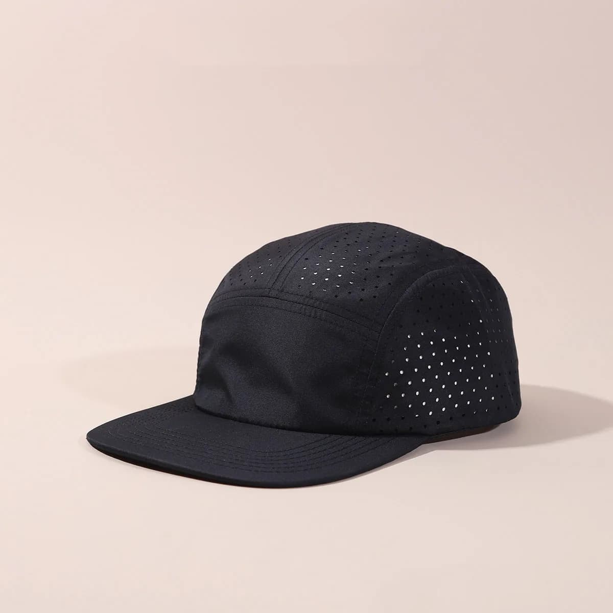 Casquette à 5 panneaux perforée personnalisée pour hommes, légère, respirante, séchage rapide, casqu