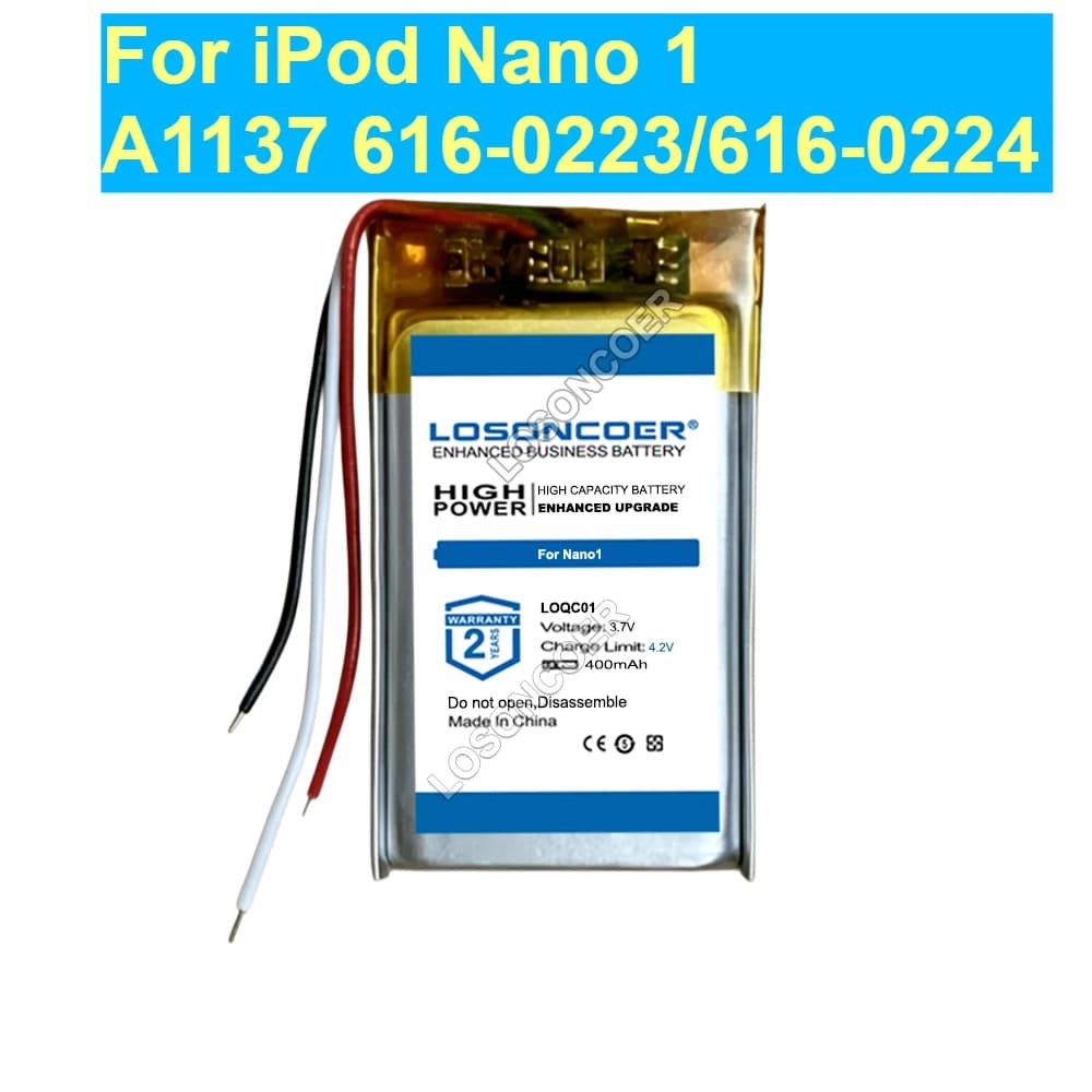 Batterie pour iPod Nano 1 2 3 4 5 6 7 Nano1 Nano2 Nano3 Nano4 Nano5 Nano6 Nano7 7G 1ère 2ème 3ème 4è