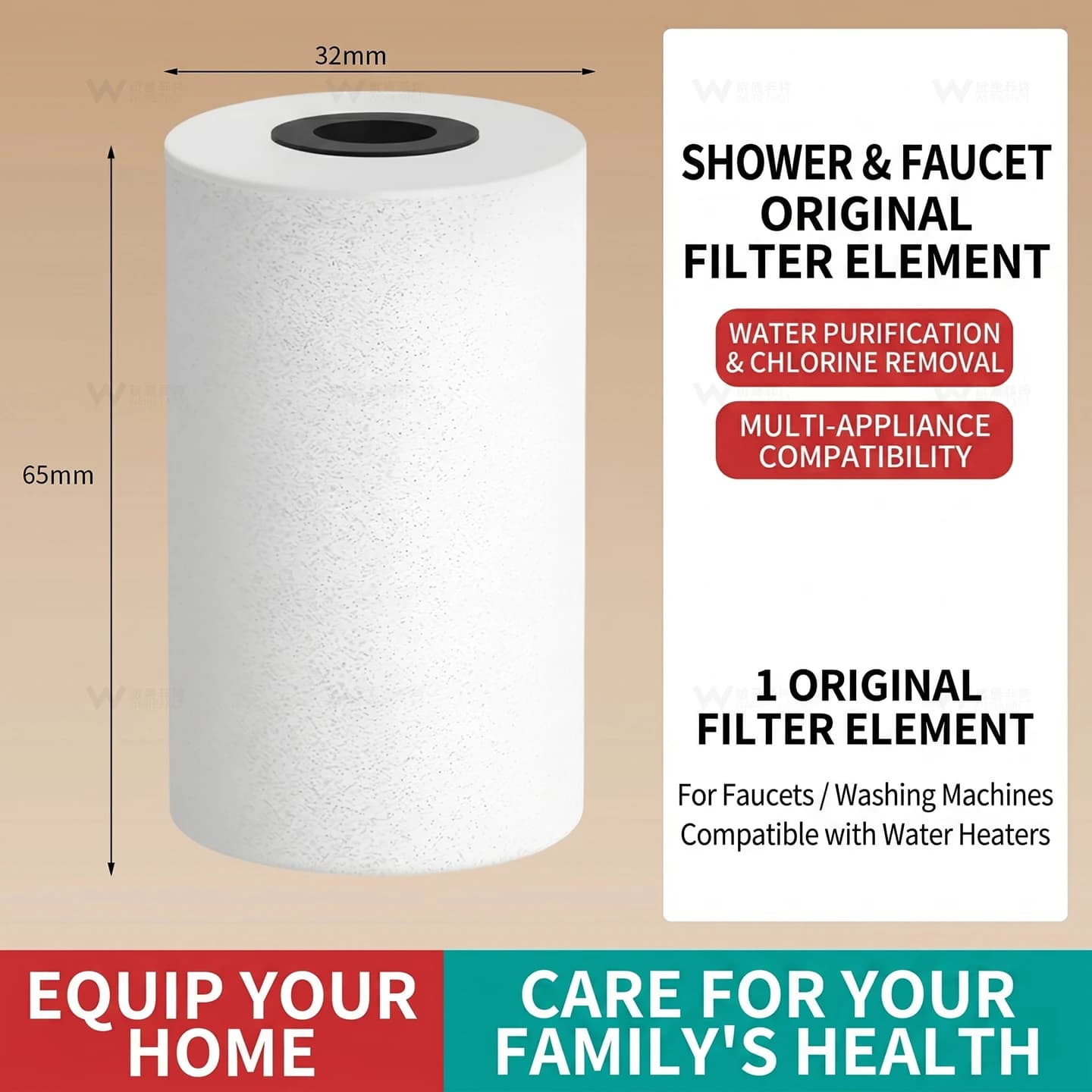 Préfiltre pour chauffe-eau, filtre de pomme de douche avec fenêtre transparente, connecteur universe
