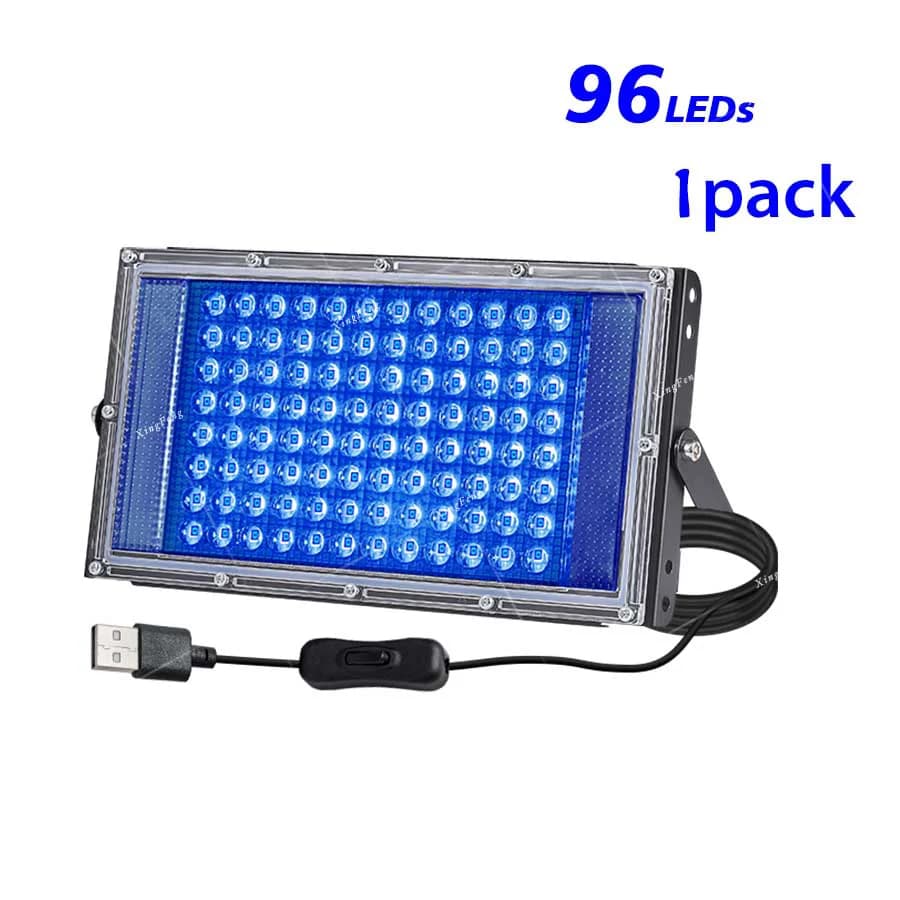 Lampe de bronzage à lumière bleue avec 96/144 LED, 1/2/3 pièces, portable et facile à installer, idé