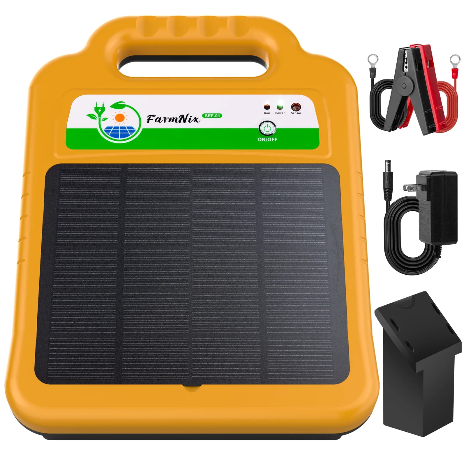 Chargeur de clôture électrique solaire 10 Mile/16KM, 0.2 J 8KV, électrificateur de clôture électriqu