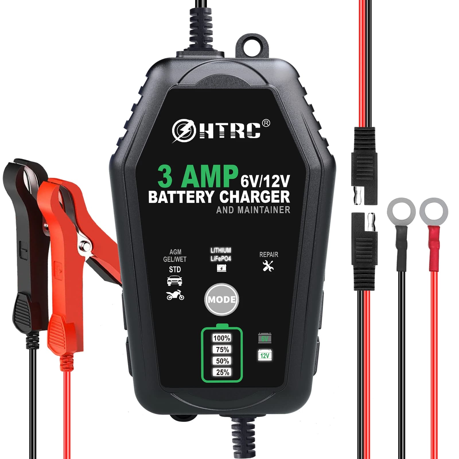 HTRC – chargeur de batterie intelligent 6V 12V 3000mA, pour Batteries au plomb LiFePO4, chargeur aut