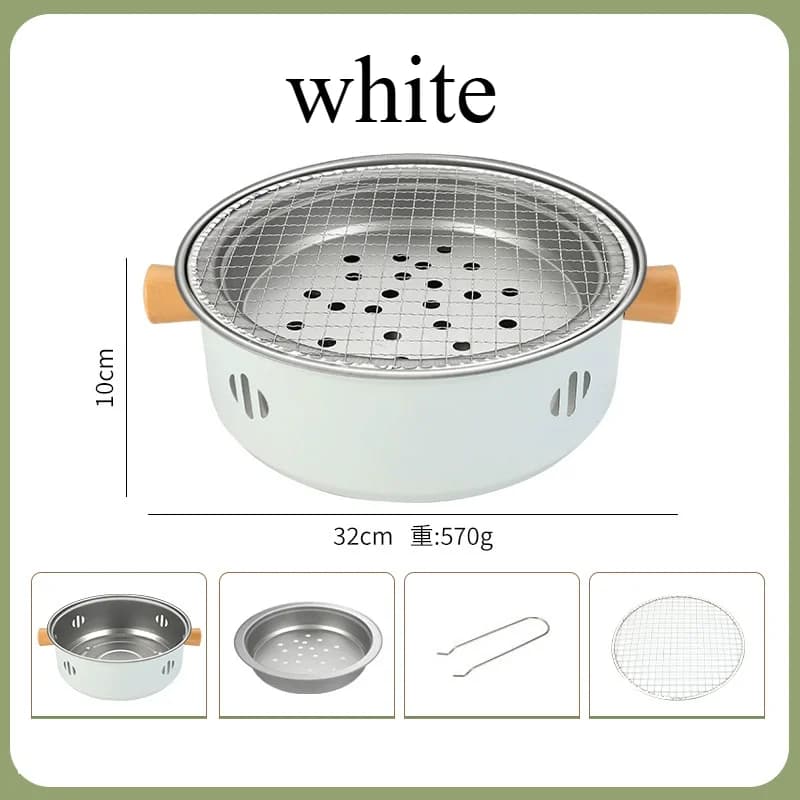 Poêle à Barbecue Portable polyvalente, poêle de table avec filet de gril, parfait pour le Camping en