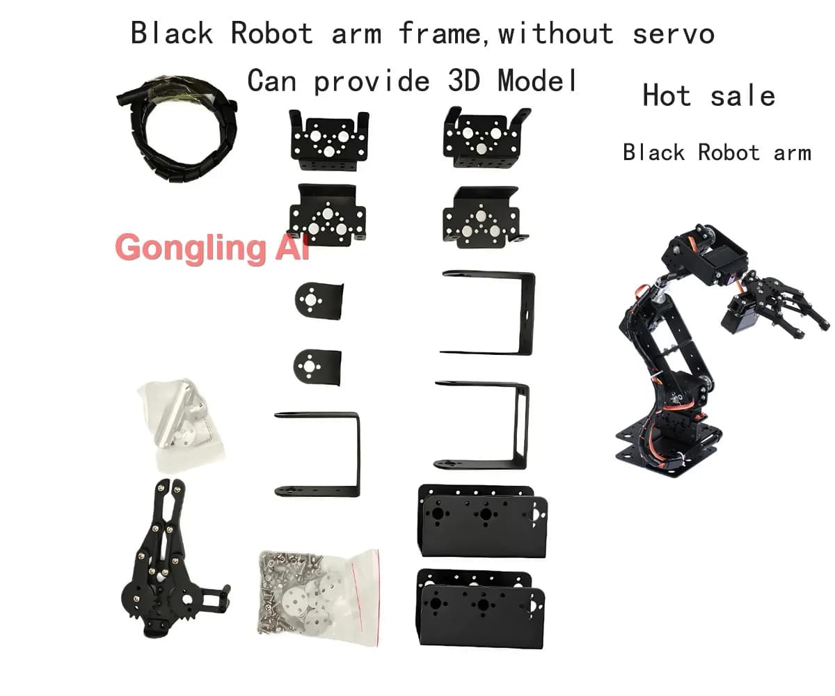 Kit DIY de bras robotique 6 DOF, robot multi-DOF avec servo pour la préhension, éducation et constru