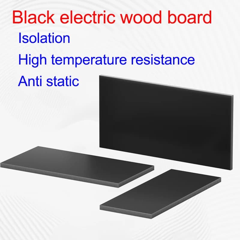 Planche de bois électrique noire, panneau de résine phénolique isolé de 3 à 25mm, planche de bois él