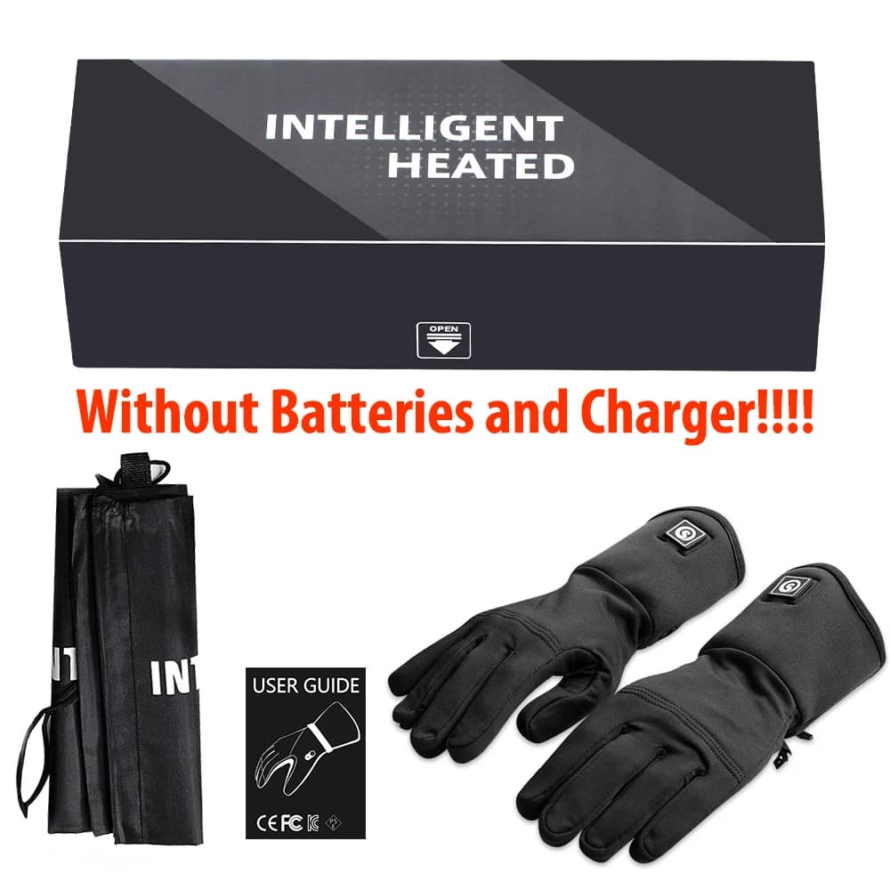SAVIOR hiver gants chauffants thermiques pour adulte en cuir de chèvre vent étanche batterie Recharg