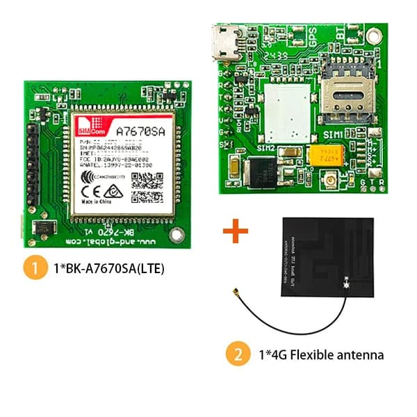 Module GSM GPS 4G Cat 1 A7670SA pour les bandes latines d'Amérique du Nord, de Nouvelle-Zélande et d