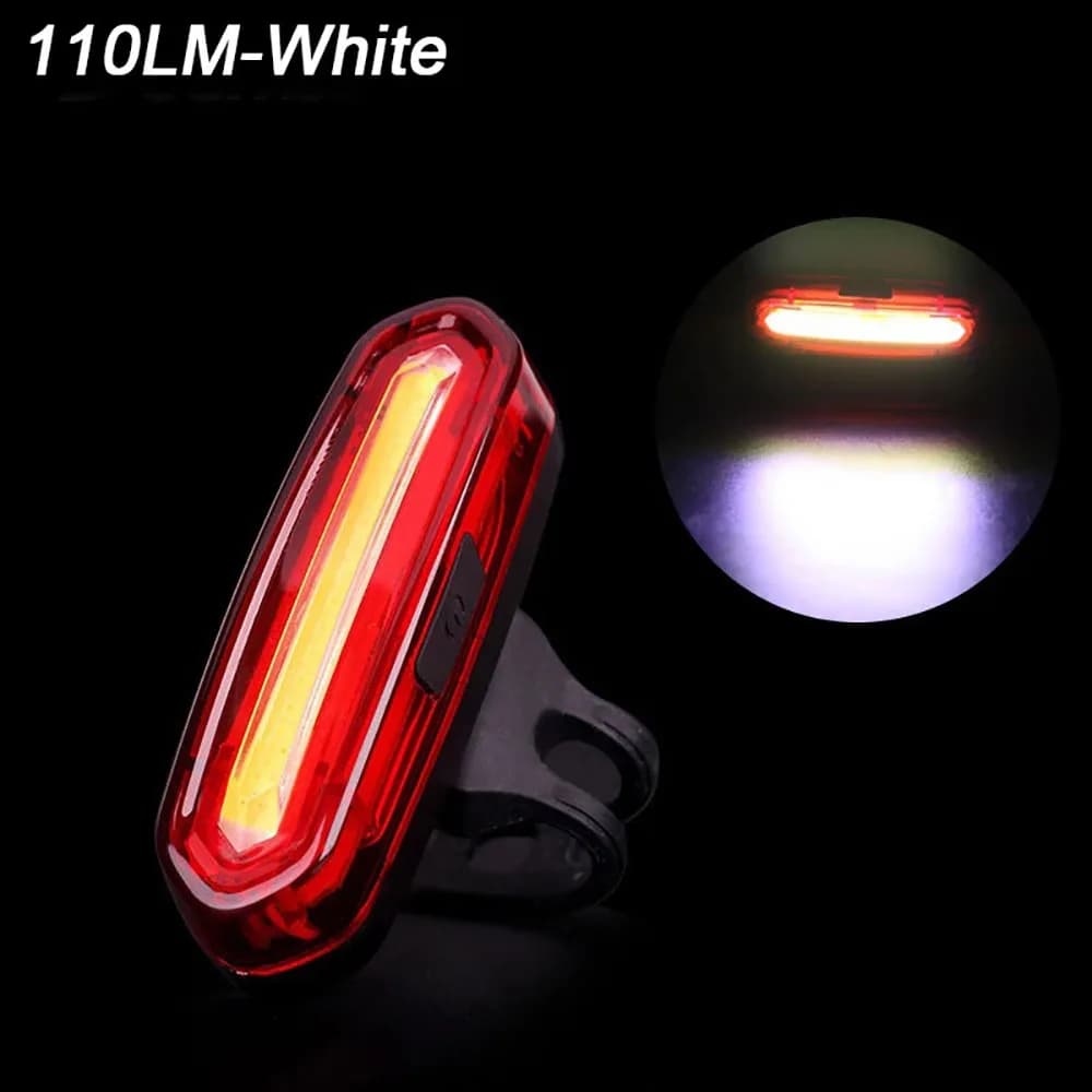 Enquêter arrière LED rouge aste USB pour vélo, feu arrière de vélo VTT, lampe de sécurité, accessoir