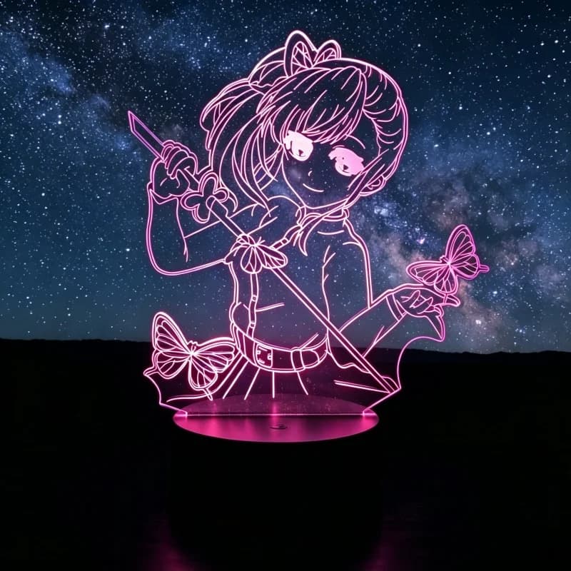 Lampe à illusion 3D Anime Demon Slayer, Tanjiro Nezuko Kamado, lumière de nuit LED pour les fans de 