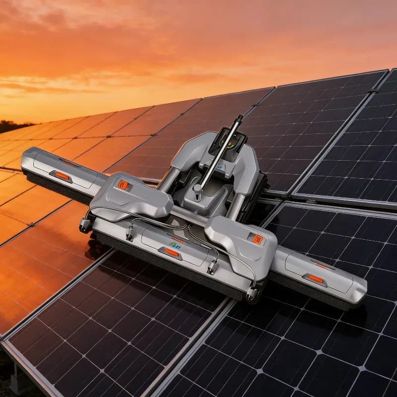 Système de nettoyage de panneaux solaires, robot alimenté par batterie, nettoyeur photovoltaïque pou