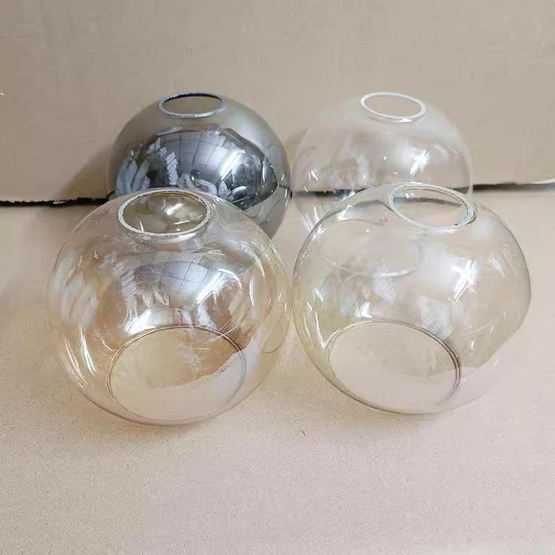 Boule de verre avec ouverture vers le haut et le bas, abat-jour, globe E28 pour suspension, lustre, 